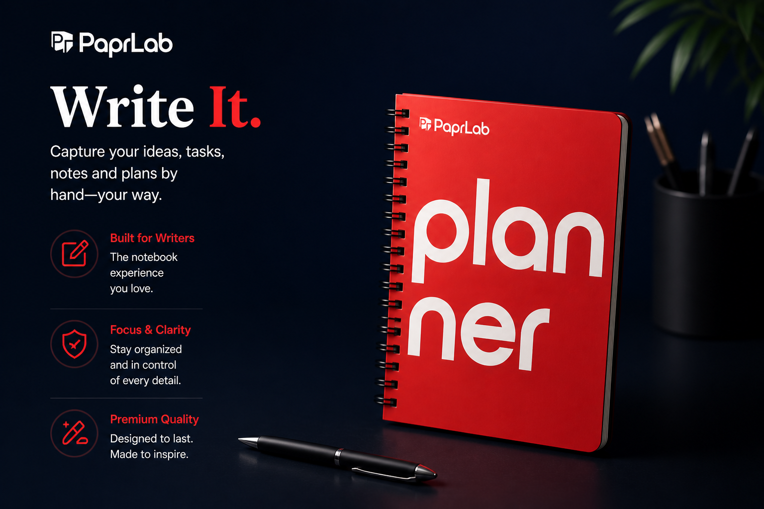 Step 1 Write It with PaprLab planner